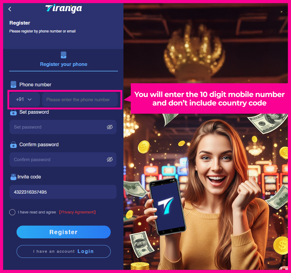 10-Digit Mobile Number tiranga game